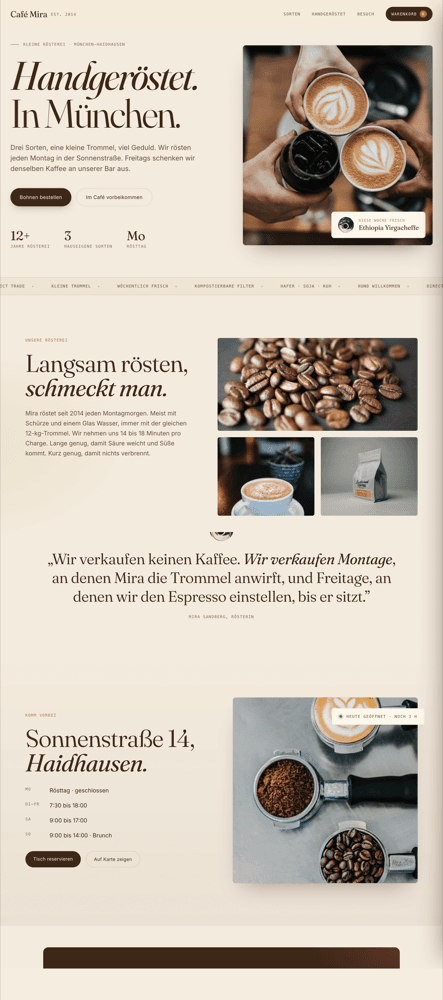 Von Romy erstellter Website-Entwurf